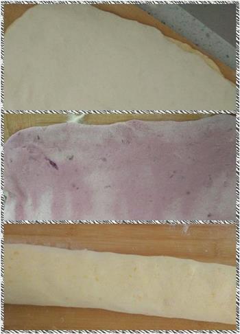 紫薯南瓜三色馒头的做法步骤4