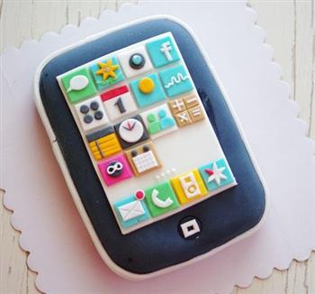 Iphone翻糖蛋糕的做法图解10