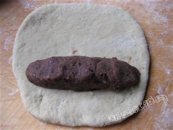 抹茶豆沙小面包的做法步骤7