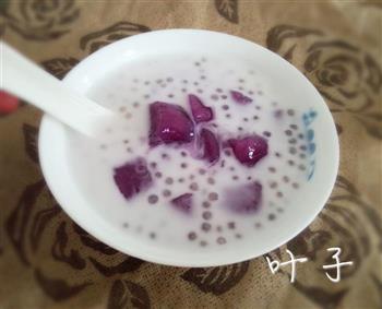 紫薯芋圆椰汁西米露的做法步骤10