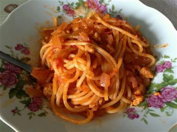 番茄肉末意大利面的做法步骤8