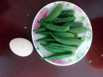 黄秋葵炒蛋的做法步骤1