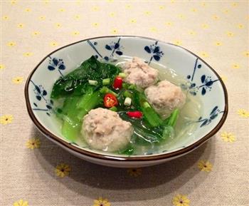 小白菜汆丸子汤的做法步骤16