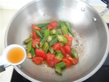 秋葵炒番茄的做法步骤8
