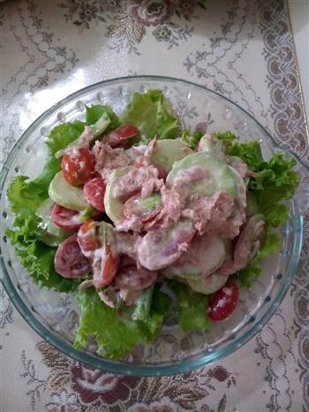 金枪鱼蔬菜沙拉-三分钟快手菜的做法步骤5