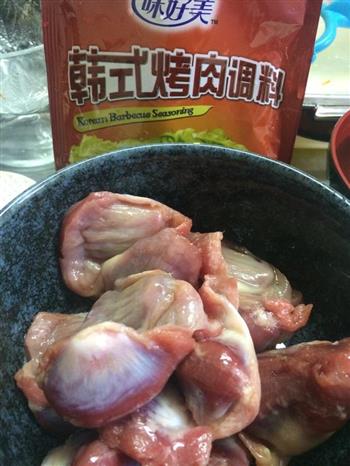 韩式烧烤味道-香辣鸡胗的做法步骤4