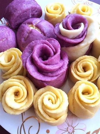 玫瑰紫薯馒头的做法步骤10