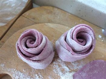 玫瑰紫薯馒头的做法步骤6