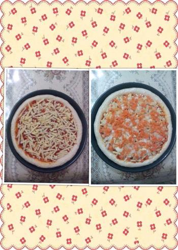 鲜虾火腿披萨的做法步骤3