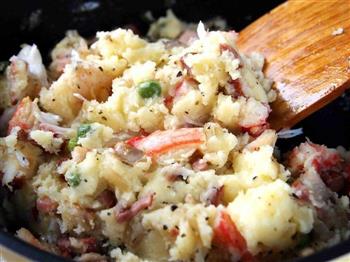 芝士焗海鲜蘑菇土豆泥的做法步骤10