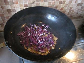 紫甘蓝泡菜蛋炒饭的做法步骤6
