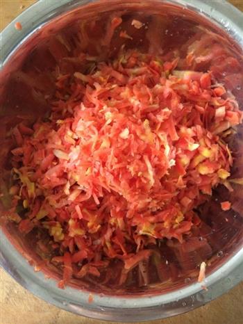 红萝卜牛肉饺子的做法步骤2