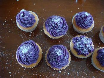 椰香紫薯小蛋糕的做法图解12