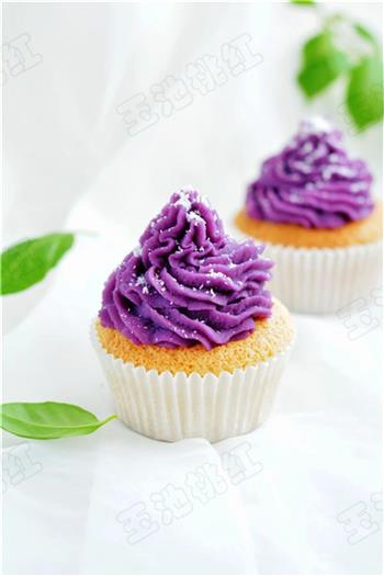 椰香紫薯小蛋糕的做法图解13