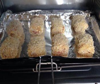 健康美味烤箱版的爆浆芝士培根鸡肉卷的做法步骤10