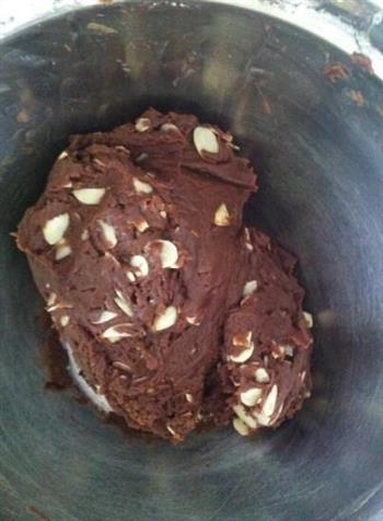 浓香黑巧克力杏仁饼干的做法步骤10