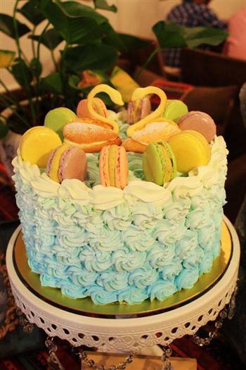 塞纳河畔-马卡龙彩虹蛋糕的做法步骤17