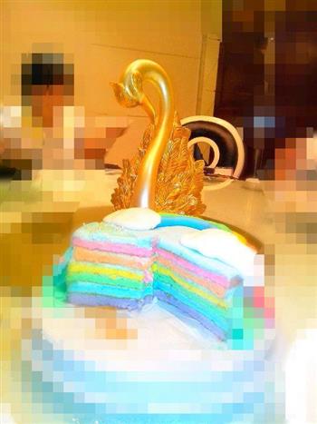 彩虹翻糖蛋糕的做法步骤14