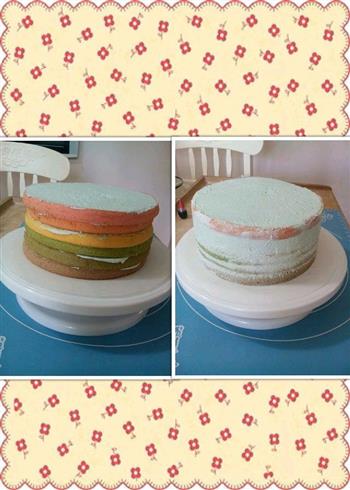彩虹翻糖蛋糕的做法步骤9