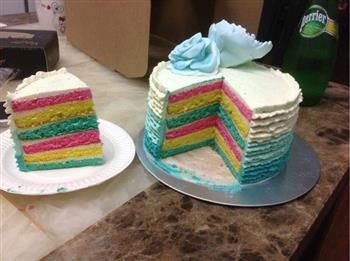 渐变彩虹蛋糕的做法步骤15