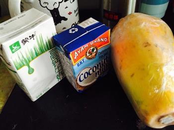 木瓜椰汁糕的做法步骤1