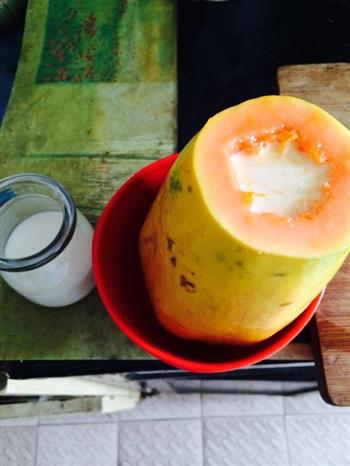 木瓜椰汁糕的做法步骤7