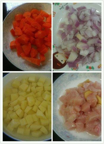咖喱鸡肉土豆盖饭的做法步骤1