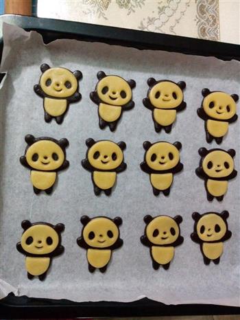 超萌大熊猫、熊掌饼干的做法图解8