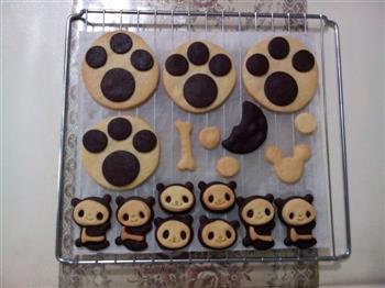 超萌大熊猫、熊掌饼干的做法图解9