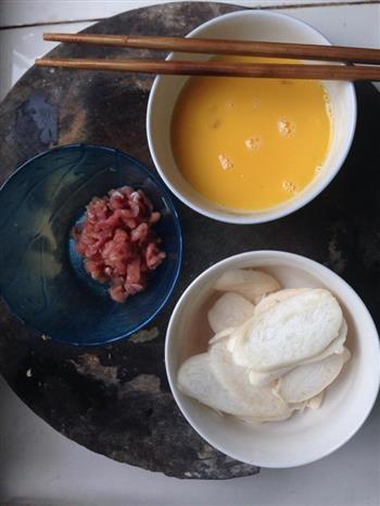 鸡蛋杏鲍菇炒肉的做法图解1