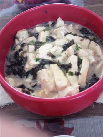 虾皮豆腐紫菜汤的做法图解1
