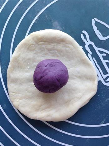 Q弹紫薯馅花朵面包的做法步骤6