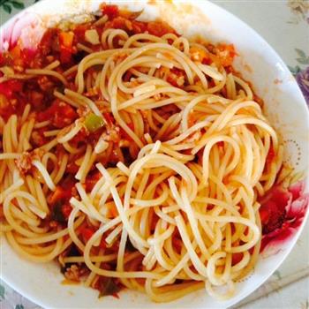 意大利番茄肉酱面的做法步骤6