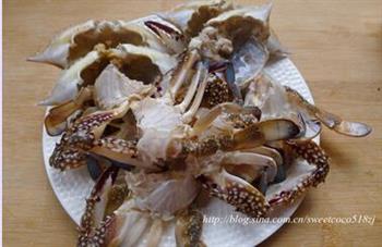 海蟹蘑菇菜泡饭的做法步骤1