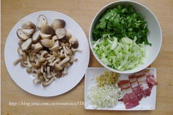 海蟹蘑菇菜泡饭的做法图解2
