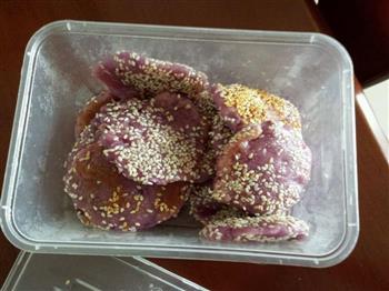 奶香芝麻紫薯饼的做法步骤3