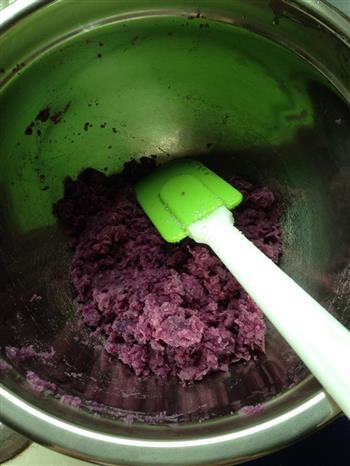 紫薯玫瑰包的做法步骤2