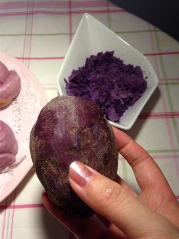 紫薯玫瑰包的做法步骤4