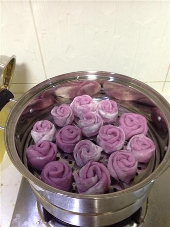 紫薯玫瑰包的做法步骤6