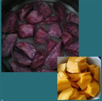 紫薯夹心南瓜刀切馒头的做法步骤2