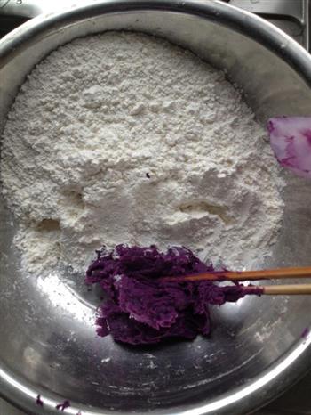 玫瑰紫薯馒头的做法步骤2