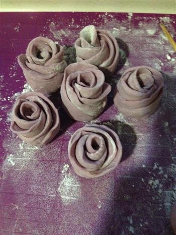 玫瑰紫薯馒头的做法步骤7