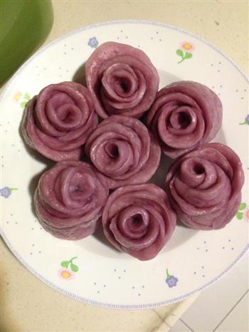 玫瑰紫薯馒头的做法步骤8