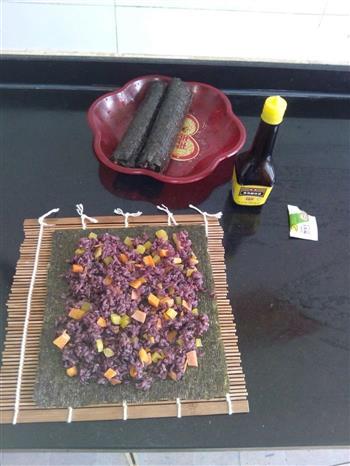 紫米紫菜包饭的做法步骤2