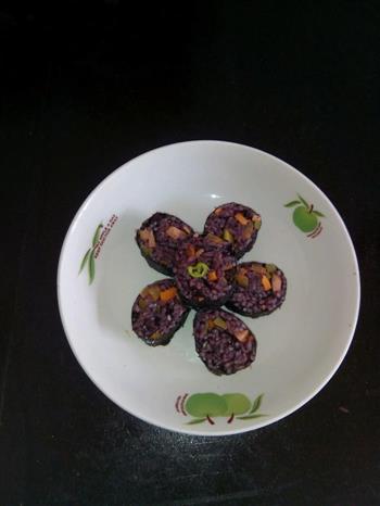 紫米紫菜包饭的做法步骤4