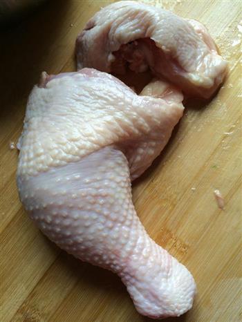 鸡腿肉炖元磨的做法步骤1