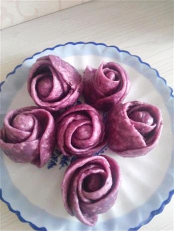 紫薯玫瑰花卷的做法步骤8