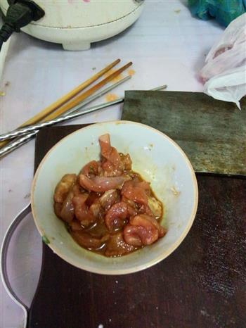 青椒毛豆炒肉丝的做法图解2