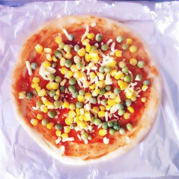秋葵虾仁披萨的做法图解1
