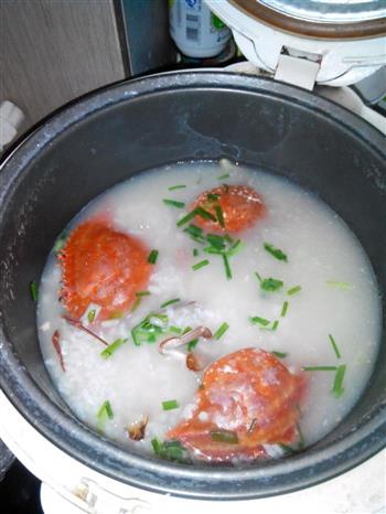 梭子蟹海鲜粥的做法图解4